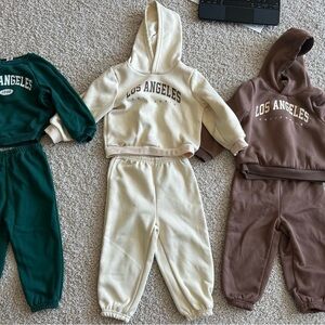 3 Kids Cream Los Angeles Sweatpants Set - Hoodie & Joggers